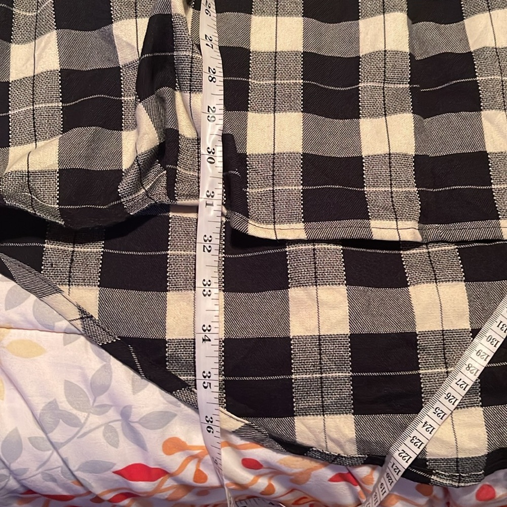 Zara plaid shirt dress gem collar size medium - Picture 7 of 7